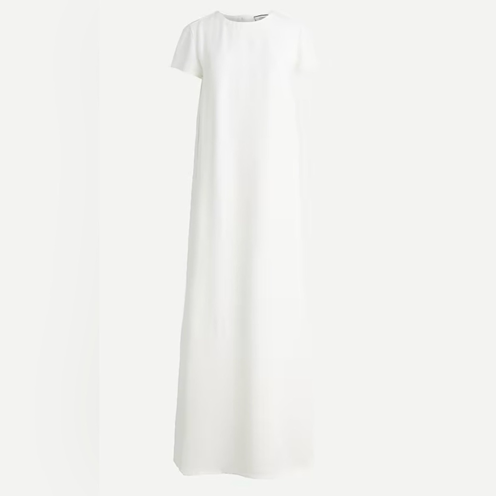 J Crew Collection Cream Silk Dress